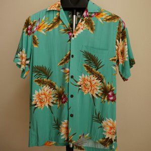 Two Palms Ceres Green Short Sleeve Button Down